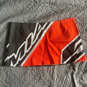 Orange & black mini skirt